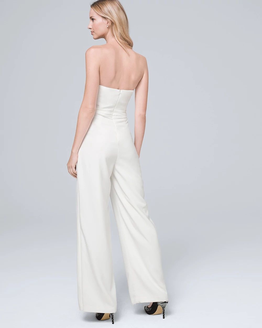 White split leg jumpsuit outlet